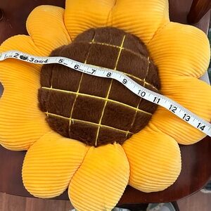 Plush Sunflower Pillow & 17” Pillow Cover